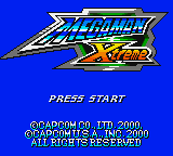 Mega Man Xtreme title screen for GameBoy Color